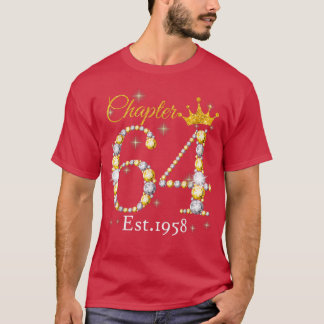 T-shirt Femmes Chapitre 64 EST 1958 64 ans 64e naissance
