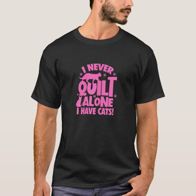 T-shirt Femmes Chat Patchwork Ne Couture Seule J'ai des Ch (Devant)