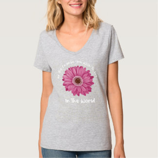 T-shirt Femmes Cool Gerbera Daisy Lover Soyez Le Changemen