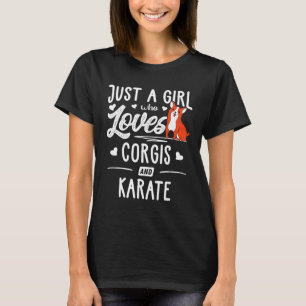 T-shirt Femmes Corgis Et Karates