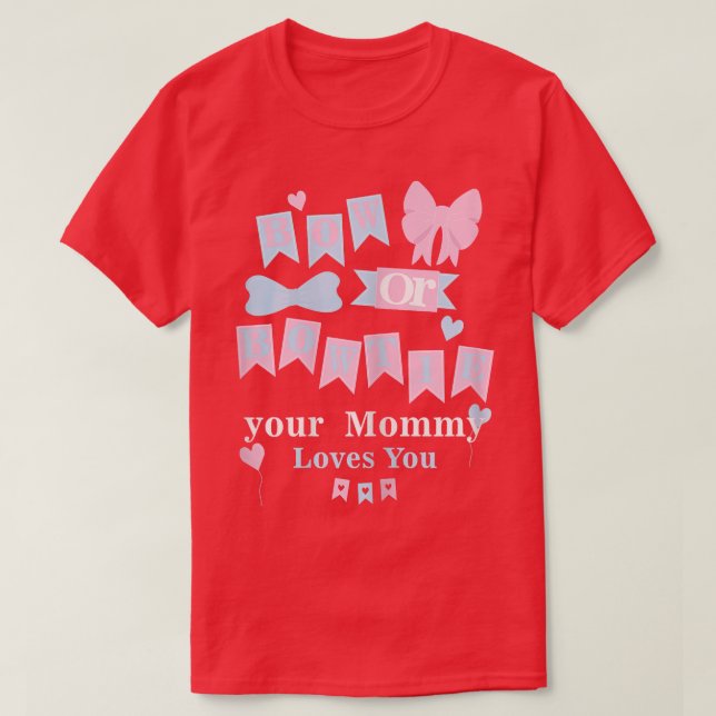 T-shirt Femmes Cravate Bow Ou Bow Votre Maman Vous Aime Ge (Design devant)