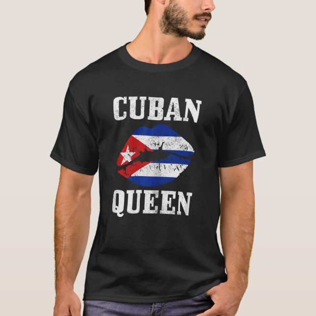 T-shirt Femmes Cubaine Reine Cuba Fierté Drapeau Filles Vi (Devant)