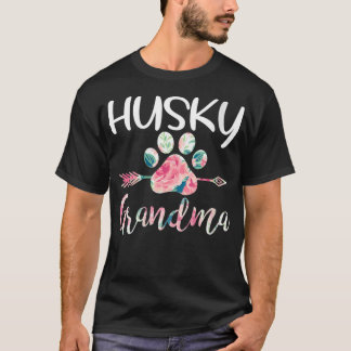 T-shirt Femmes Cute Husky Grandma Sibérienne Husky Lover C