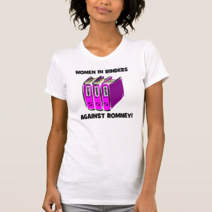 T-shirt femmes dans des classeurs contre Romney