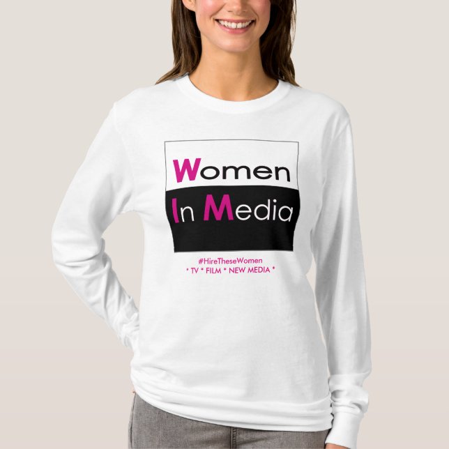 T-shirt Femmes Dans Les Médias Longtemps Manches Tee - shi (Devant)