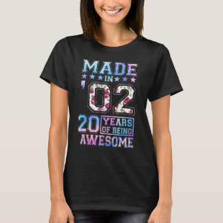T-shirt Femmes De 20 Ans Pour Anniversaire Né En 2002 Cool