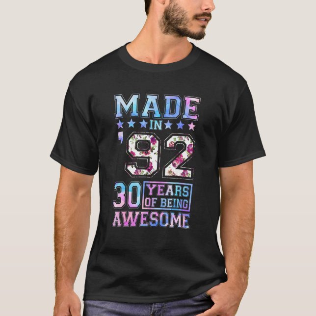 T-shirt Femmes De 30 Ans Pour Anniversaire Né En 1992 Cool (Devant)