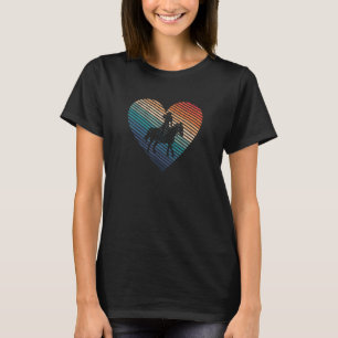 T-shirt Femmes de cheval Rétro Vintage Mignon Animal Famil