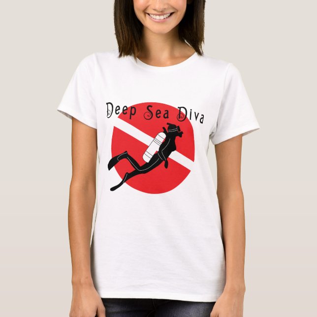 T-shirt Femmes de diva de mer profonde (Devant)