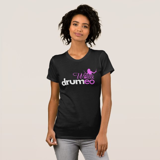 T-shirt Femmes de Drumeo sur la chemise de The Edge - rose (Devant entier)