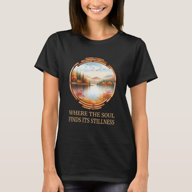T-shirt Femmes de la paix intérieure Noir (Devant)