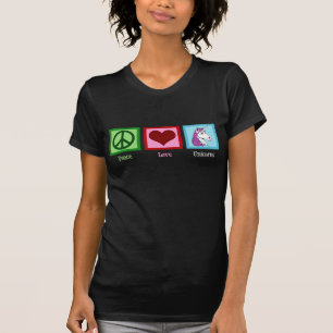 T-shirt Femmes de licornes d'amour de paix