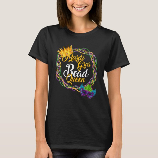 T-shirt Femmes de Mardi Gras Bead Queen (Devant)