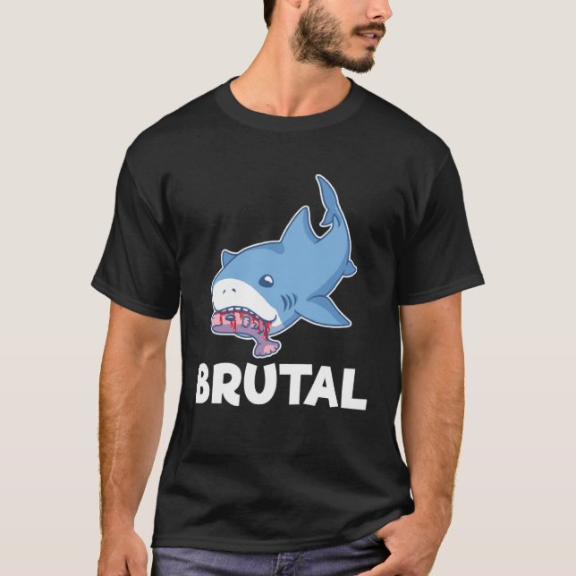 T-shirt Femmes de pêche brutale du requin (Devant)