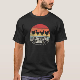 T-shirt Femmes de poulet rétro vintage éleveur de poulet C