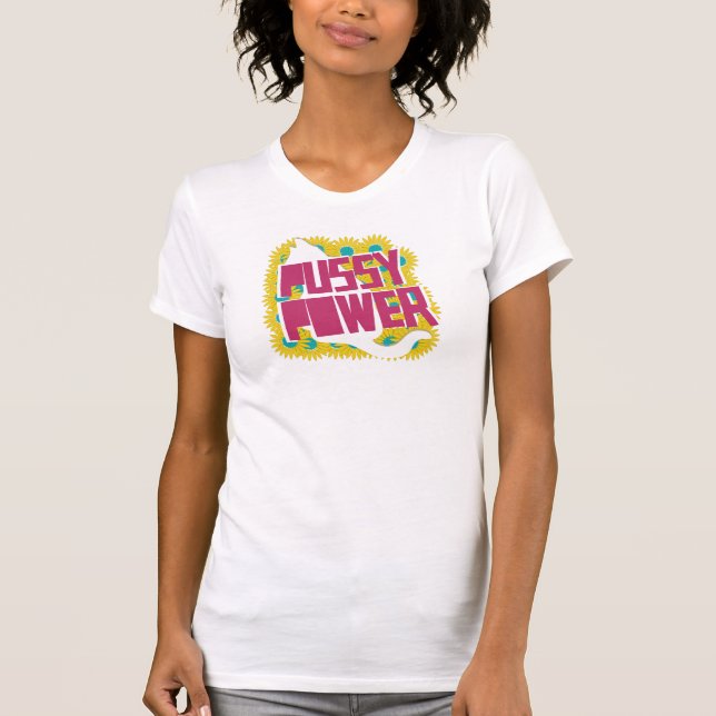 T-shirt Femmes de puissance de chat supérieures (Devant)