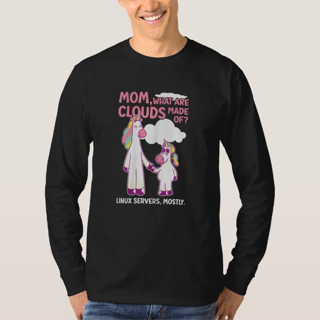T-shirt Femmes De Quoi Sont Faites Les Nuages Linux Cloud  (Devant)