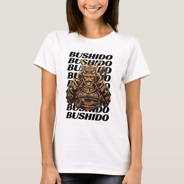 T-shirt Femmes de Samurai Bushido blanches (Devant)
