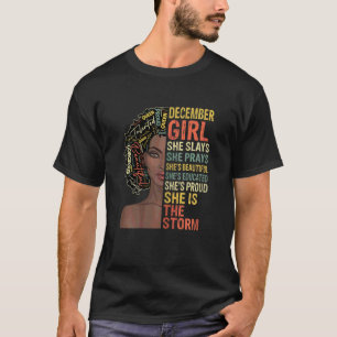 T-shirt Femmes Décembre Fille Slay prie Histoire Noire Lun
