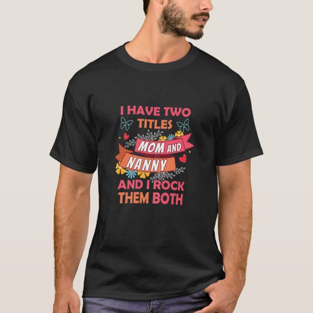 T-shirt Femmes Deux Titres Nanny Maman Maman Maman Maman M (Devant)