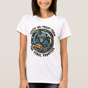 T-shirt Femmes d'Halloween futuristes blanches