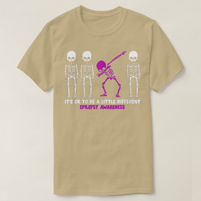 T-shirt Femmes Différentes Squelette Epilepsie Sensibilisa (Design devant)