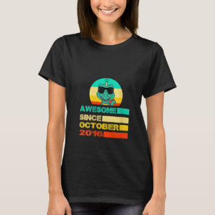 T-shirt Femmes Dinosaur 4ème Anniversaire Garçons Enfants