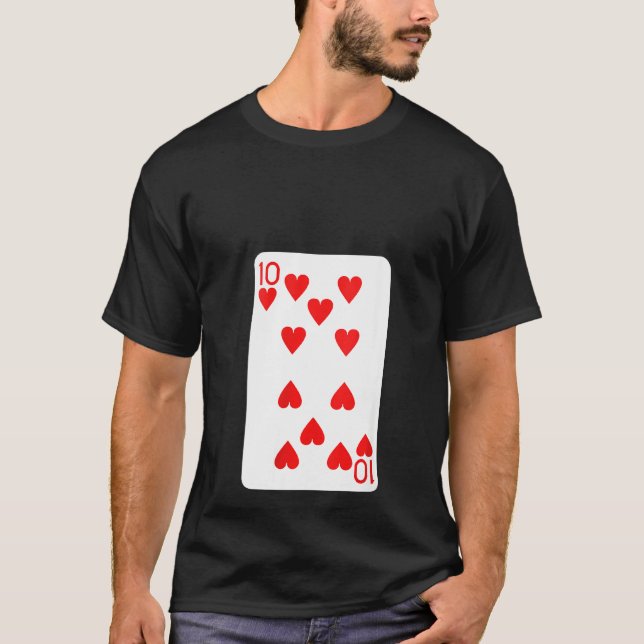 T-shirt Femmes Dix De Coeurs Jouer Des Cartes Halloween Co (Devant)