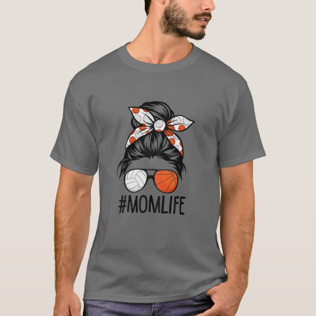 T-shirt Femmes Dose Maman Vie Volleyball Basketball Mères  (Devant)