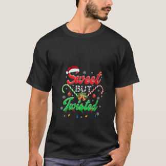 T-shirt Femmes douces mais tordu Sucre de canne drôle Chri