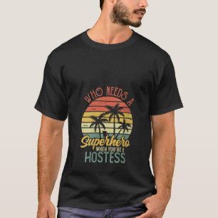 T-shirt Femmes Drôle Auberge Superhero Vintage Tee Pour Ho