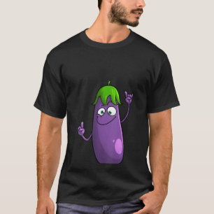 T-shirt Femmes Drôle Aubergine S Pour Hommes Femmes Fruit