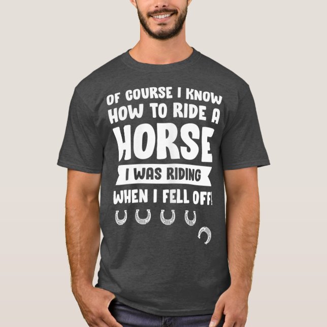 T-shirt Femmes Drôle Cheval équitation Hommes Femmes Cowbo (Devant)