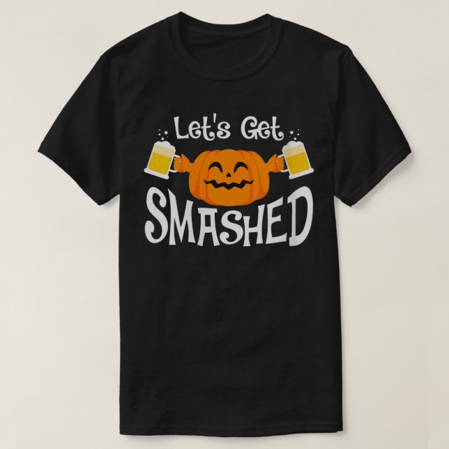 T-shirt FEMMES Drôle Faisons tomber Citrouille Halloween V (Design devant)