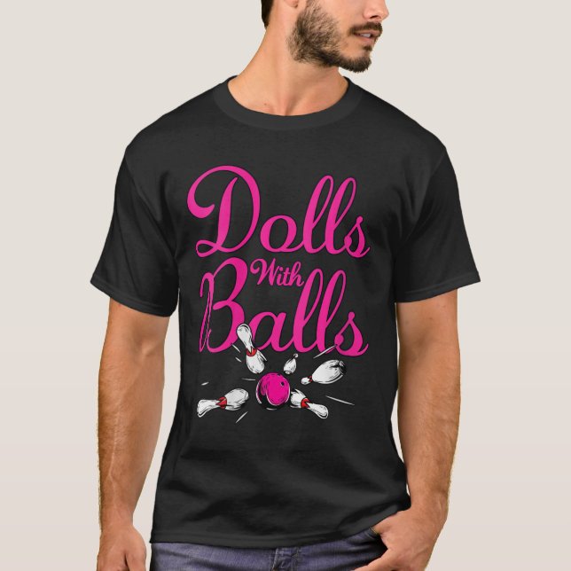 T-shirt Femmes Drôle Femmes Filles Bowling Nom de l'équipe (Devant)
