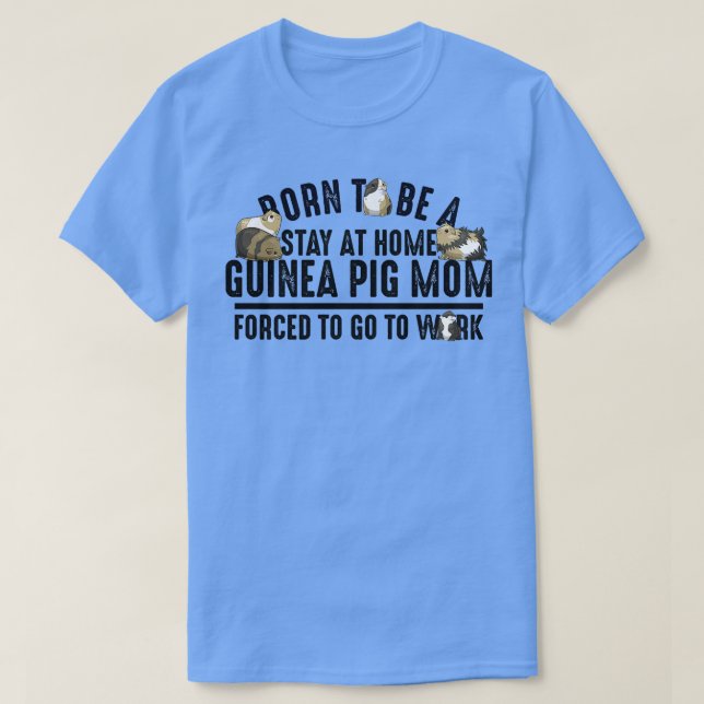 T-shirt Femmes Drôle Né Pour Un Séjour À La Maison Guinée  (Design devant)