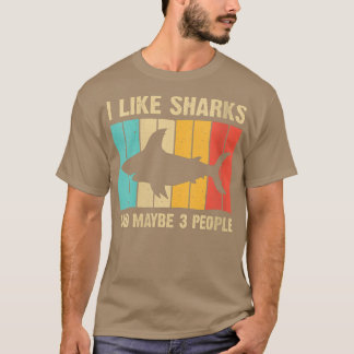 T-shirt Femmes Drôle Requin Design Pour Enfants Hommes Fem