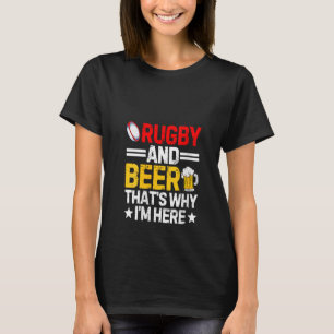 T-shirt Femmes Drôle Rugby Et Bière Daddy Fête des pères D