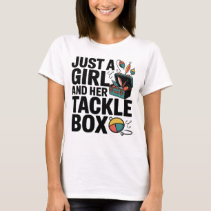 T-shirt Femmes Drôles de Pêche Charmante Pêcheuse Féminine