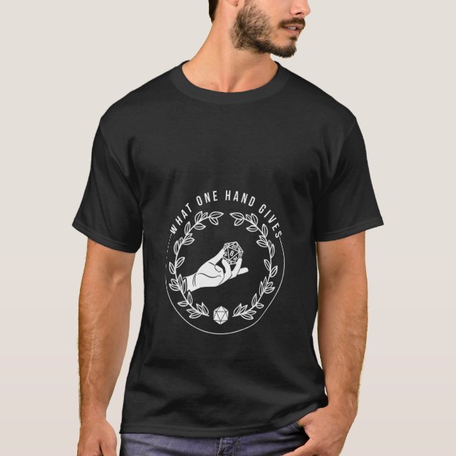 T-shirt Femmes Dungeons Dice Rpg Maître Main Donne (Devant)