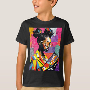 T-shirt Femmes éduquées de l'histoire noire géométrique en