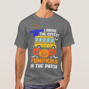 T-shirt FEMMES Effrayant éffrayant Halloween drôle bus sco