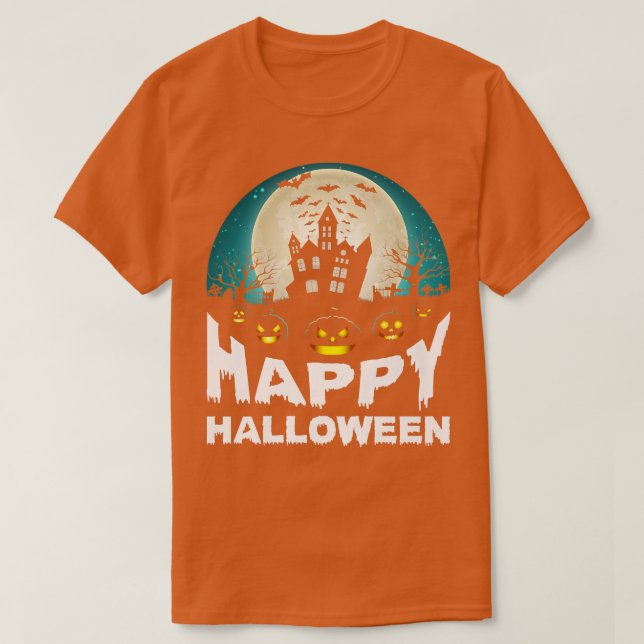 T-shirt FEMMES Effrayant Halloween design broom gravé pomp (Design devant)