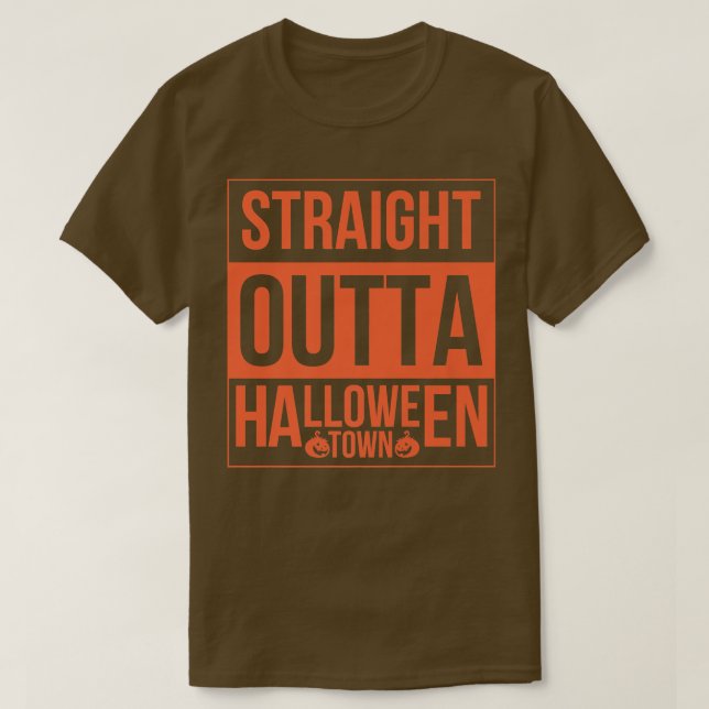 T-shirt FEMMES Effrayant Halloween design broom gravé pomp (Design devant)