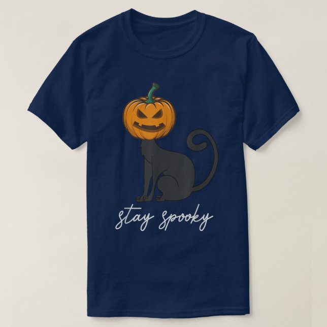 T-shirt Femmes Effrayant Halloween rester éffrayant gravé  (Design devant)