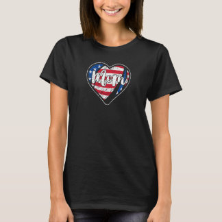 T-shirt Femmes en détresse Drapeau Américain Coeur Rugby M