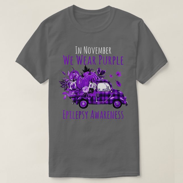 T-shirt Femmes En Novembre Nous Portons Purple Camion Epil (Design devant)