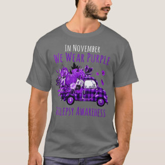 T-shirt Femmes En Novembre Nous Portons Purple Camion Epil
