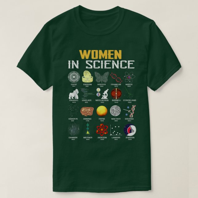 T-shirt Femmes En Science Chimie Drôle, Biologie, Physique (Design devant)
