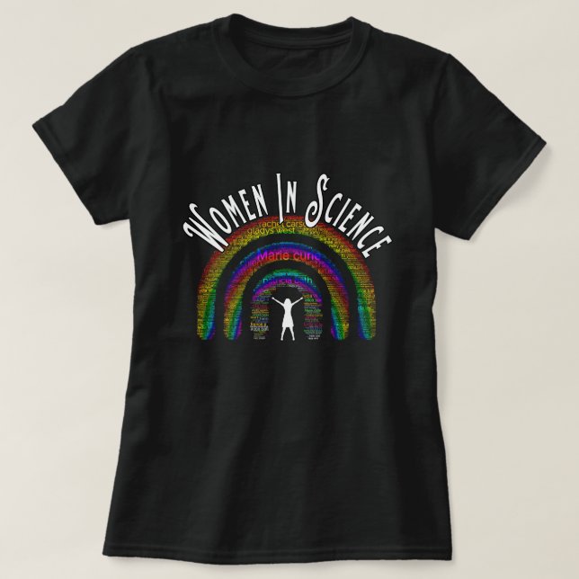 T-shirt Femmes En Science Rainbow Word Conception de rempl (Design devant)